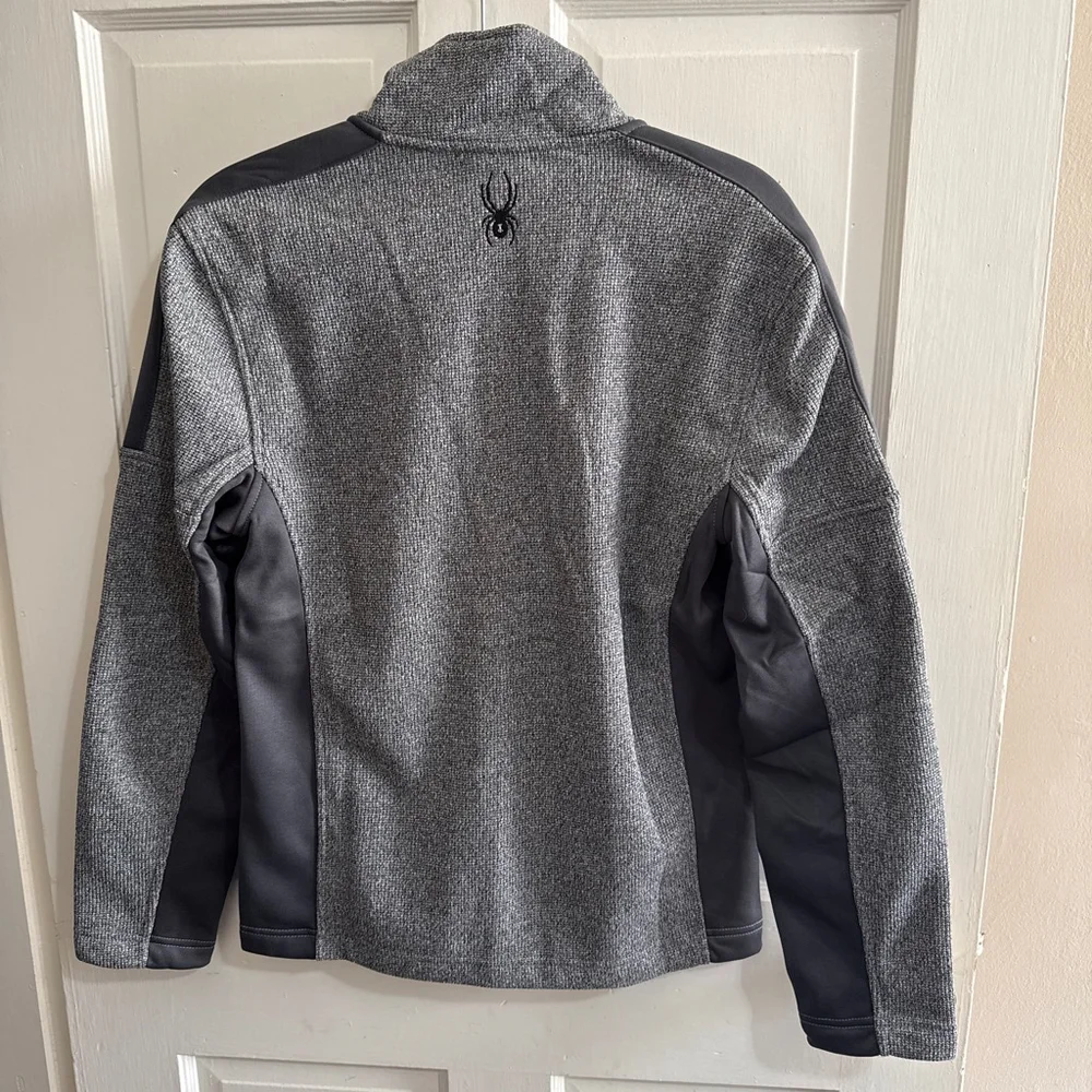 Men's Spyder Performance Jacket S Heather Gray Black - Picture 3 of 6